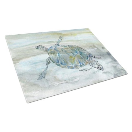 Carolines Treasures SC2006LCB Sea Turtle Watercolor Glass Cutting Board - Large